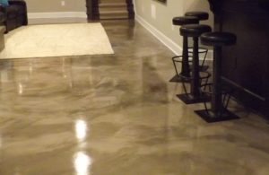 Beautiful epoxy flooring in a residential home located in Newark, New Jersey
